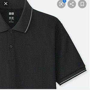 uniqlo black polo shirt